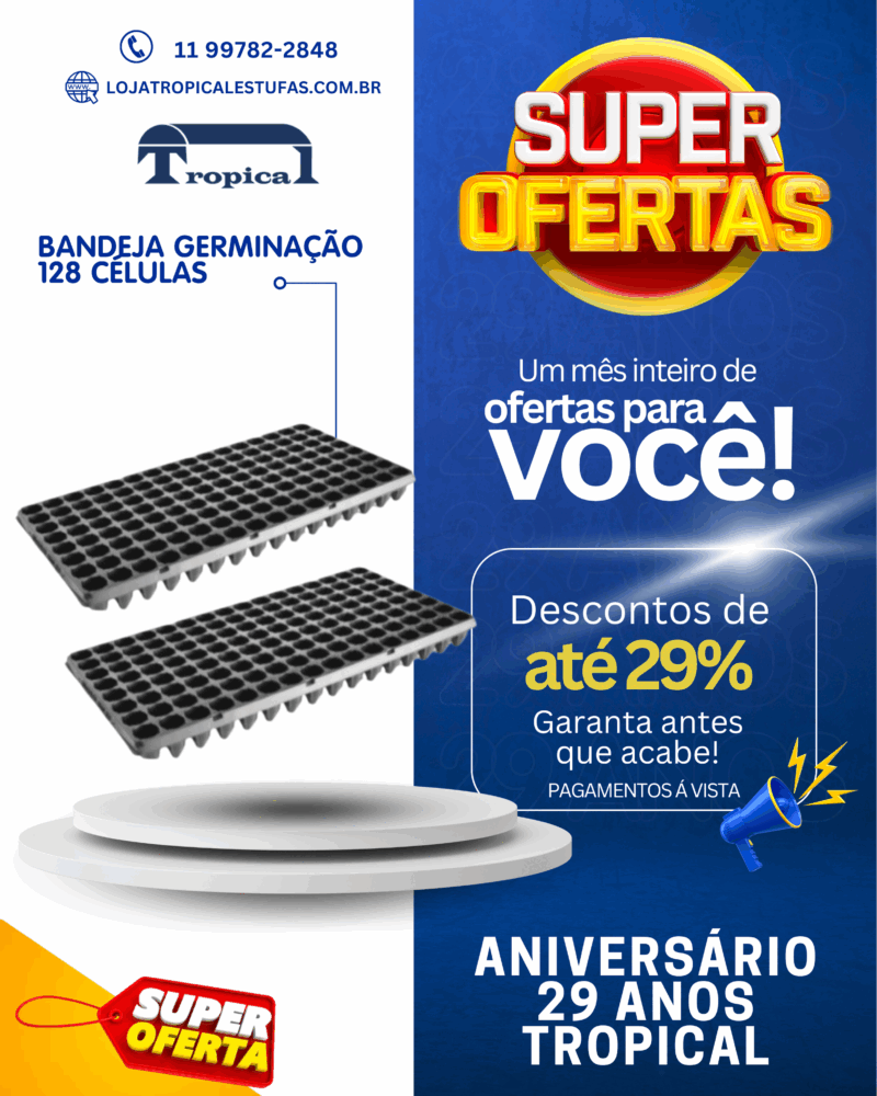 BANDEJA 128 CELULAS - Imagem 1