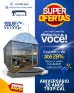 MINI ESTUFA AGRICOLA 3 X 6 X 2,2M