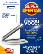 Perfil de Alumínio Tropical - Barra de 3 metros