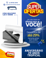 MULCHING PRETO E BRANCO - 1,60 X 0,025 X 1000M - ELECTRO