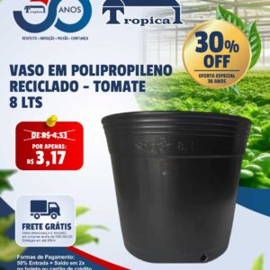 VASO POLIPROPILENO - TOMATE 8 LITROS