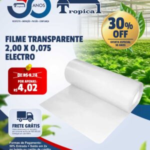 FILME TRANSPARENTE 2,00M 75 MICRAS ELECTRO