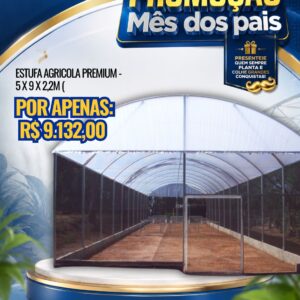 ESTUFA AGRICOLA MODELO PREMIUM 5 X 9 X 2,2 M