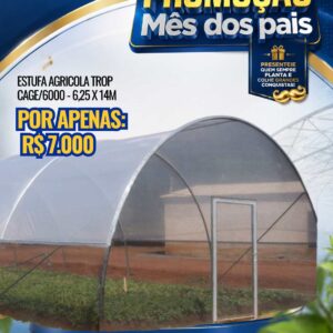 ESTUFA AGRICOLA MODELO CAGE 6,25 X 14M