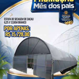 Estufa de Cacau 6,25mt x 12mt