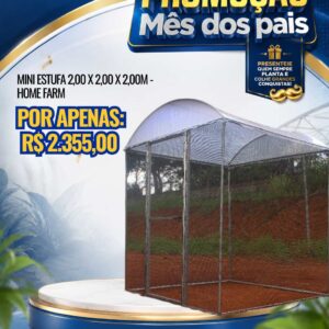 MINI ESTUFA 2 X 2 X 2M HOME FARM